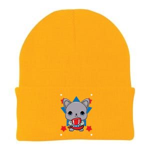 French Bulldog Anime Dog Veterans Day Meaningful Gift Knit Cap Winter Beanie