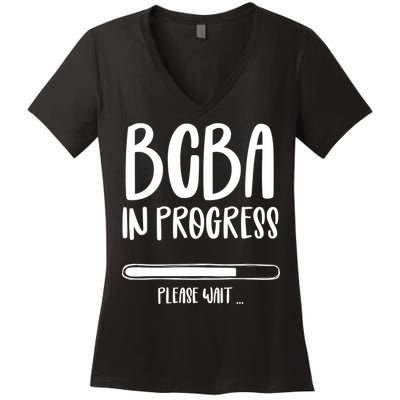Future Bcba Applied Behavior Analysis Autism Aba Rbt Para Gift Women's V-Neck T-Shirt