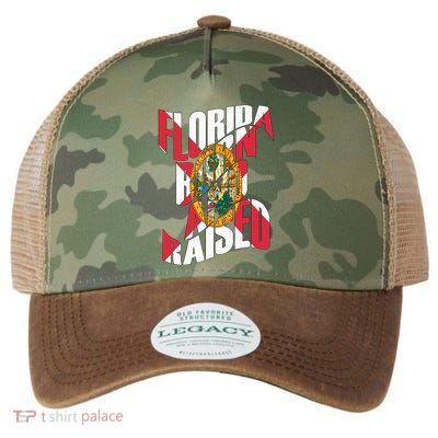 Florida Born And Raised Florida Flag Legacy Tie Dye Trucker Hat