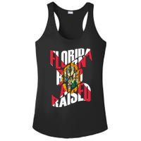 Florida Born And Raised Florida Flag Ladies PosiCharge Competitor Racerback Tank