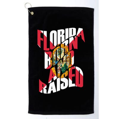 Florida Born And Raised Florida Flag Golf Towel