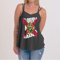 Florida Born And Raised Florida Flag Women's Strappy Tank