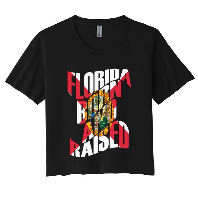 Florida Born And Raised Florida Flag Crop Top