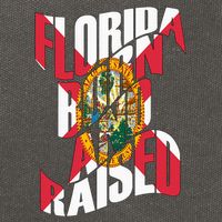 Florida Born And Raised Florida Flag Cotton Canvas Backpack