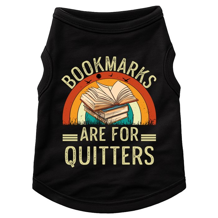 Funny Bookmarks Are For Quitters Nerdy Teacher Reading Meaningful Gift Doggie Tank