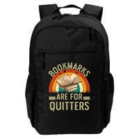 Funny Bookmarks Are For Quitters Nerdy Teacher Reading Meaningful Gift Backpack