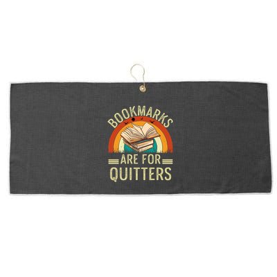 Funny Bookmarks Are For Quitters Nerdy Teacher Reading Meaningful Gift Large Microfiber Waffle Golf Towel