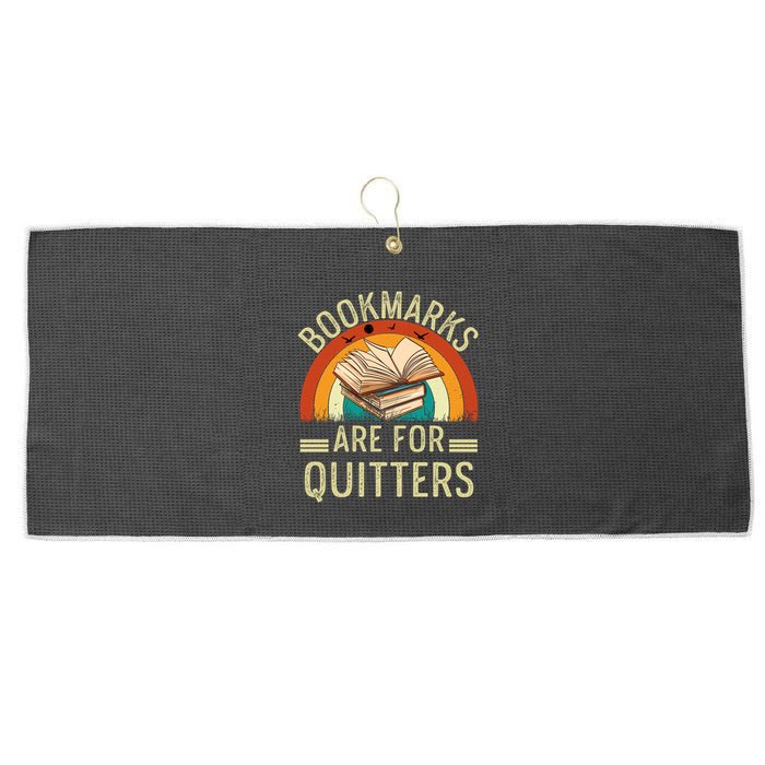 Funny Bookmarks Are For Quitters Nerdy Teacher Reading Meaningful Gift Large Microfiber Waffle Golf Towel