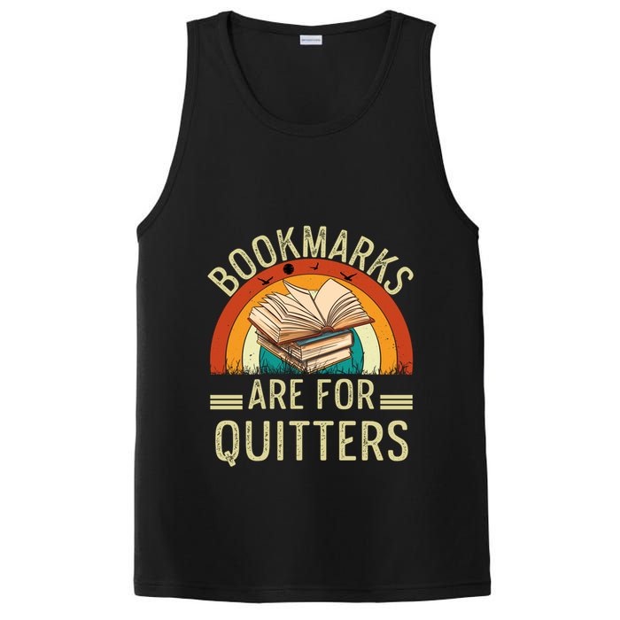 Funny Bookmarks Are For Quitters Nerdy Teacher Reading Meaningful Gift PosiCharge Competitor Tank