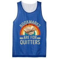 Funny Bookmarks Are For Quitters Nerdy Teacher Reading Meaningful Gift Mesh Reversible Basketball Jersey Tank