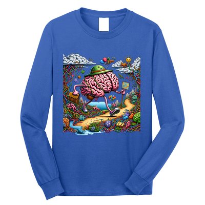 Funny Brain Adventure AlzheimerS For Patient And Caregivers Great Gift Long Sleeve Shirt