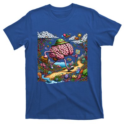 Funny Brain Adventure AlzheimerS For Patient And Caregivers Great Gift T-Shirt