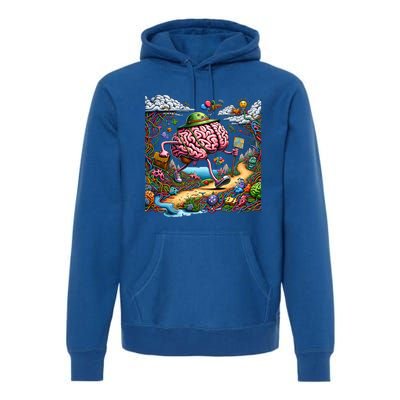 Funny Brain Adventure AlzheimerS For Patient And Caregivers Great Gift Premium Hoodie