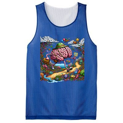 Funny Brain Adventure AlzheimerS For Patient And Caregivers Great Gift Mesh Reversible Basketball Jersey Tank