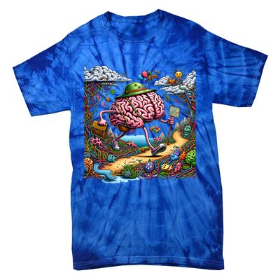 Funny Brain Adventure AlzheimerS For Patient And Caregivers Great Gift Tie-Dye T-Shirt