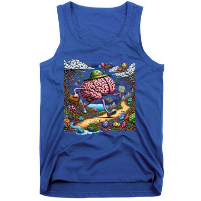 Funny Brain Adventure AlzheimerS For Patient And Caregivers Great Gift Tank Top