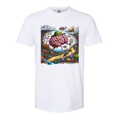 Funny Brain Adventure AlzheimerS For Patient And Caregivers Great Gift Softstyle CVC T-Shirt