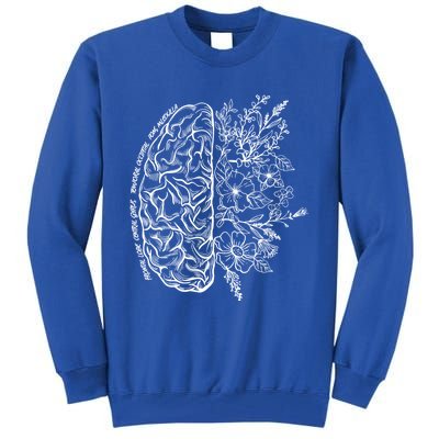 Floral Brain Anatomy Nurse Nursing Anatomical Neurosurgery Gift Tall Sweatshirt