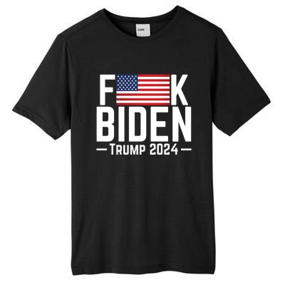 Fuck Biden American Flag Trump 2024 Shirt Tall Fusion ChromaSoft Performance T-Shirt