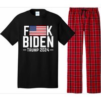 Fuck Biden American Flag Trump 2024 Shirt Pajama Set