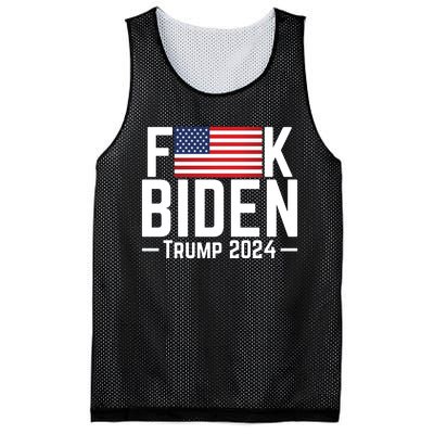 Fuck Biden American Flag Trump 2024 Shirt Mesh Reversible Basketball Jersey Tank