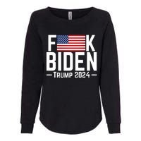 Fuck Biden American Flag Trump 2024 Shirt Womens California Wash Sweatshirt