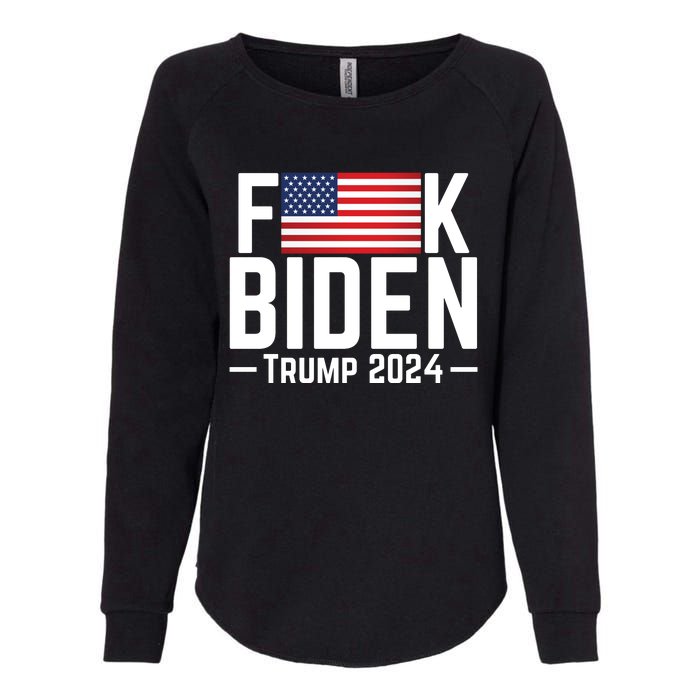 Fuck Biden American Flag Trump 2024 Shirt Womens California Wash Sweatshirt