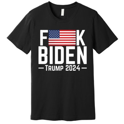 Fuck Biden American Flag Trump 2024 Shirt Premium T-Shirt