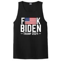 Fuck Biden American Flag Trump 2024 Shirt PosiCharge Competitor Tank