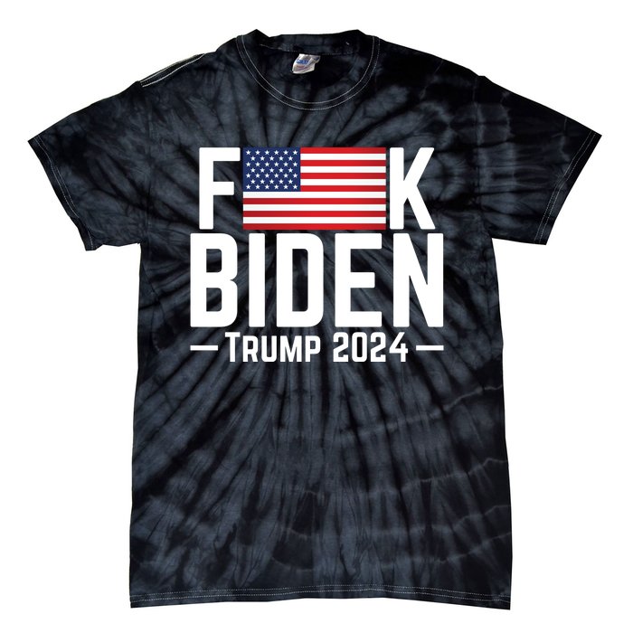 Fuck Biden American Flag Trump 2024 Shirt Tie-Dye T-Shirt