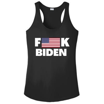 Fuck Biden American Flag Impeach Biden Ladies PosiCharge Competitor Racerback Tank