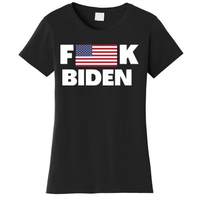 Fuck Biden American Flag Impeach Biden Women's T-Shirt