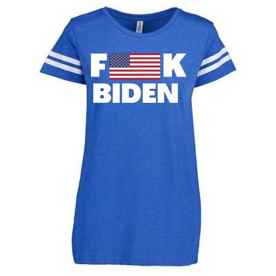 Fuck Biden American Flag Impeach Biden Enza Ladies Jersey Football T-Shirt