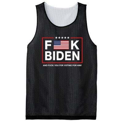 Fuck Biden And Fuck You For Voting For Him Mesh Reversible Basketball Jersey Tank