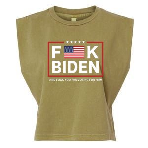 Fuck Biden And Fuck You For Voting For Him Garment-Dyed Women's Muscle Tee