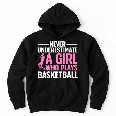 Funny Basketball Art For Girls Teens Basketball Player Hoodie