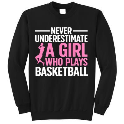 Funny Basketball Art For Girls Teens Basketball Player Sweatshirt