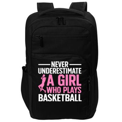 Funny Basketball Art For Girls Teens Basketball Player Impact Tech Backpack