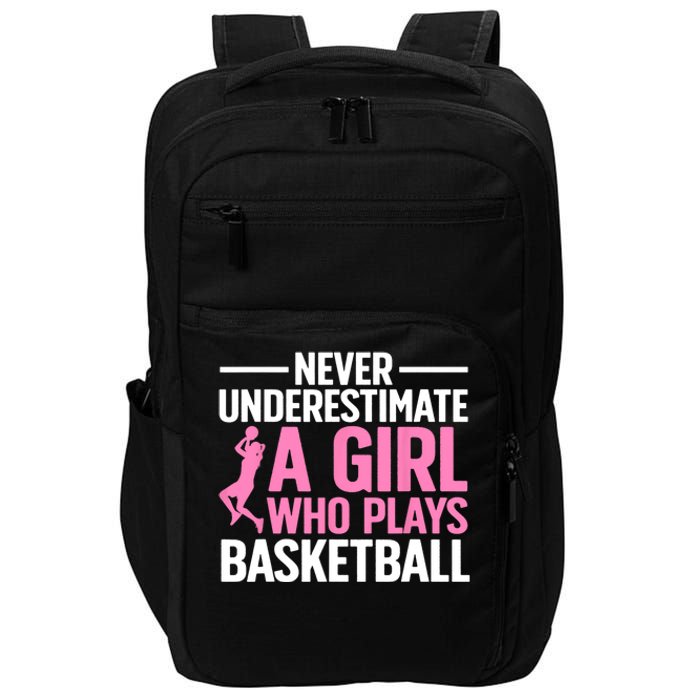 Funny Basketball Art For Girls Teens Basketball Player Impact Tech Backpack