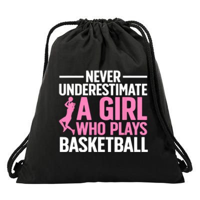 Funny Basketball Art For Girls Teens Basketball Player Drawstring Bag