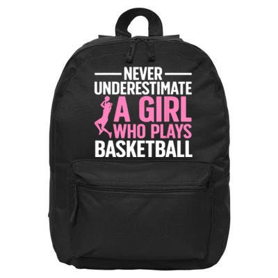 Funny Basketball Art For Girls Teens Basketball Player 16 in Basic Backpack