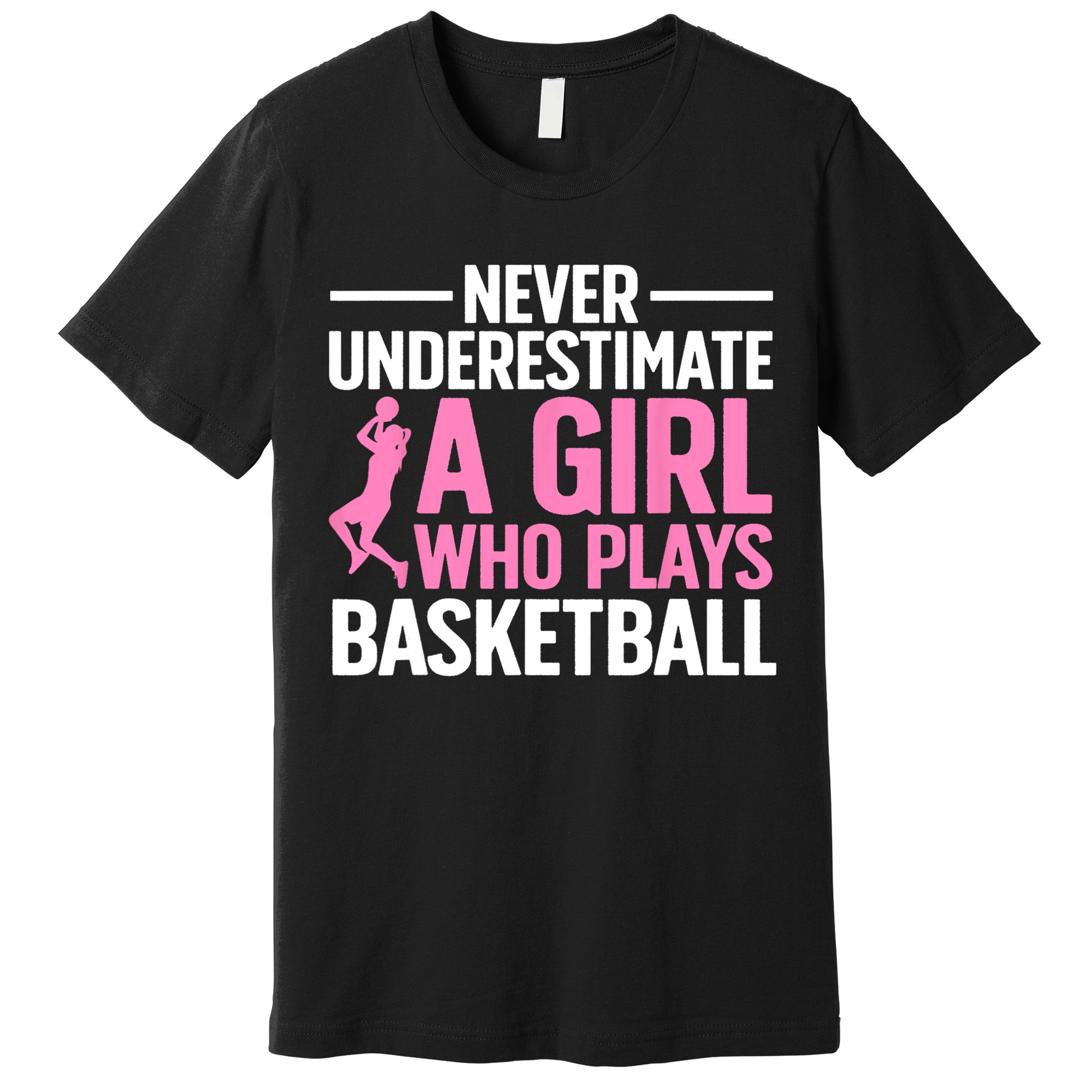 Funny Basketball Art For Girls Teens Basketball Player Premium T-Shirt