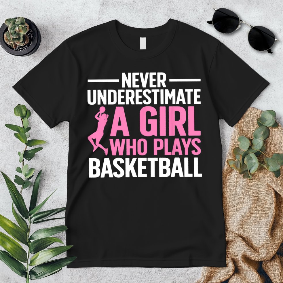 Funny Basketball Art For Girls Teens Basketball Player Premium T-Shirt