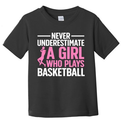 Funny Basketball Art For Girls Teens Basketball Player Toddler T-Shirt