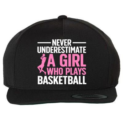 Funny Basketball Art For Girls Teens Basketball Player Wool Snapback Cap