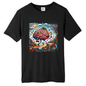 Funny Brain Adventure AlzheimerS Patients And Caregivers Gift Tall Fusion ChromaSoft Performance T-Shirt