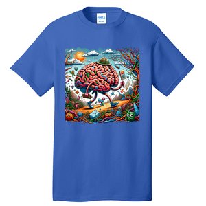 Funny Brain Adventure AlzheimerS Patients And Caregivers Gift Tall T-Shirt