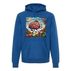 Funny Brain Adventure AlzheimerS Patients And Caregivers Gift Premium Hoodie