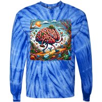 Funny Brain Adventure AlzheimerS Patients And Caregivers Gift Tie-Dye Long Sleeve Shirt