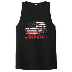 Funny Beagle American Flag Dog Dad Dog Mom PosiCharge Competitor Tank